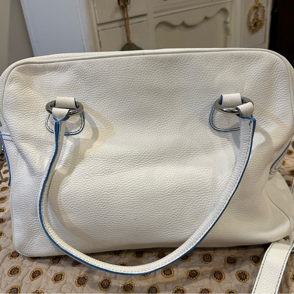 Isabella Fiore White Pebbled Leather Large Bag - Picture 2 of 7
